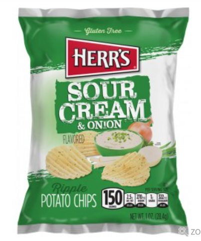Herr's Onion Potato Chips 28g