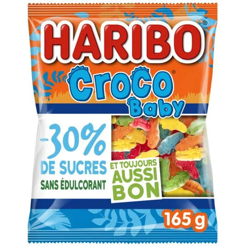 Bonbons Haribo Croco Baby -30% de sucres - 165g
