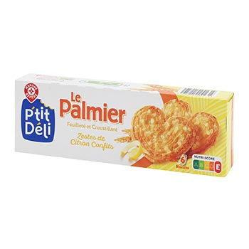 Palmiers P'tit Déli Zestes Citron - 100g